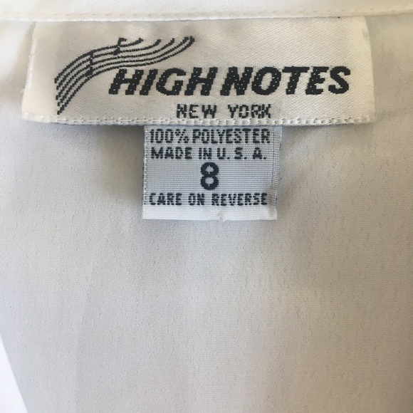 High Notes New York Long Sleeve Cuff Blouse Shirt - Picture 5 of 6